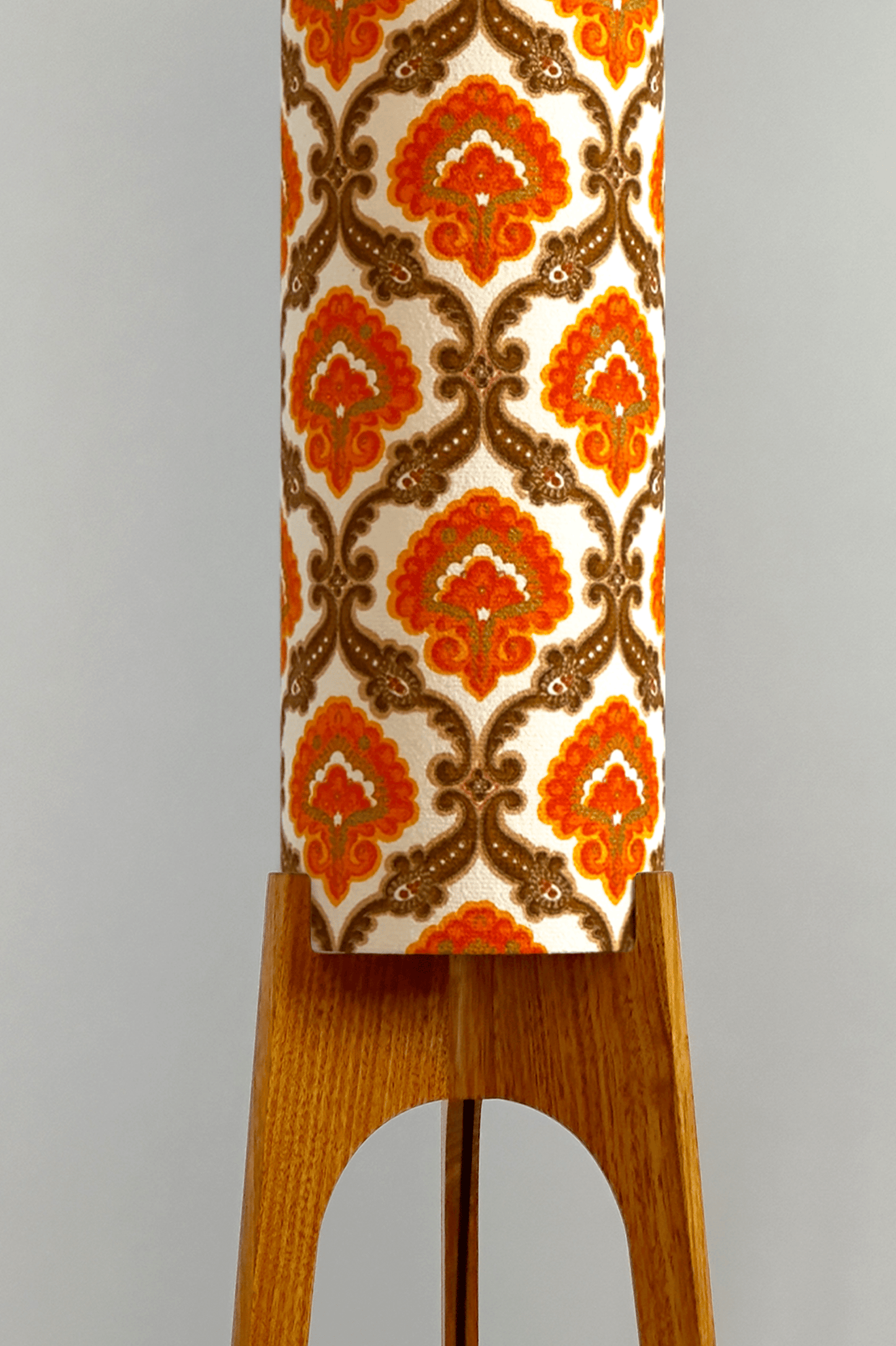 Dori - Vintage Fabric | Archie Rocket Floor Lamp - Mid - Century Modern inspired handmade Floor Lamp by Retro Duo.