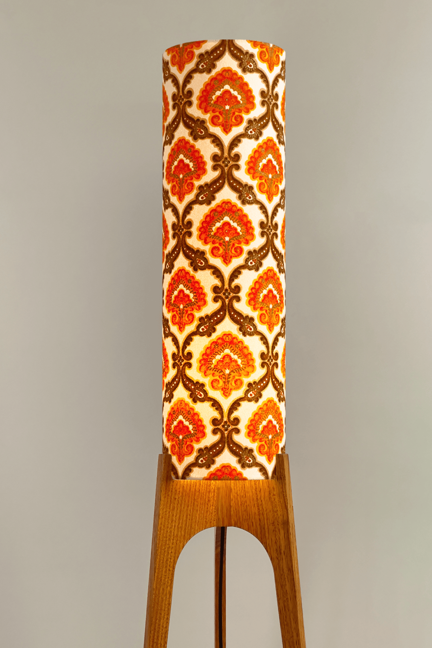 Dori - Vintage Fabric | Archie Rocket Floor Lamp - Mid - Century Modern inspired handmade Floor Lamp by Retro Duo.