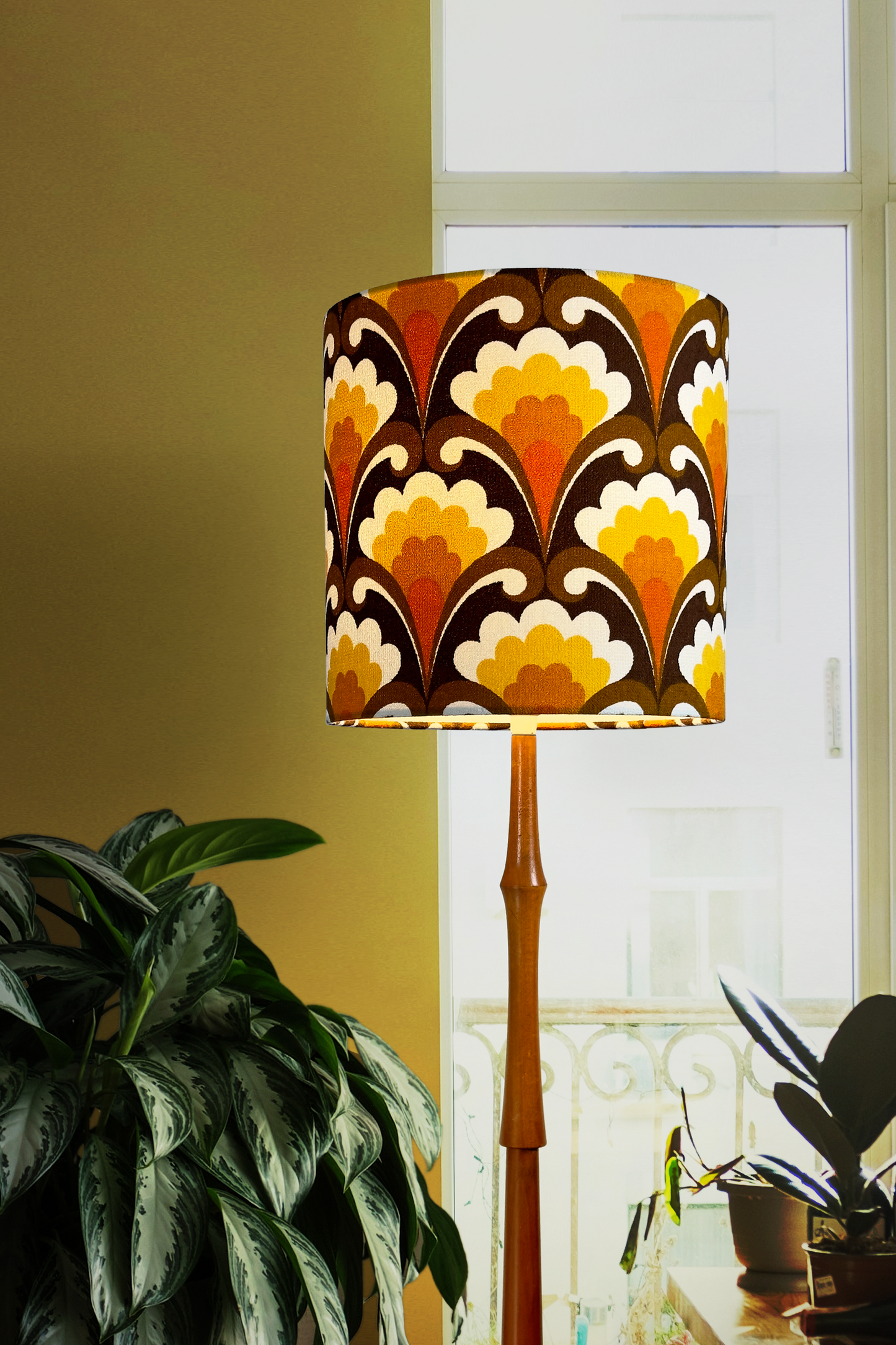 Golden Elegance - Handmade Lampshade | Vintage Fabric Collection