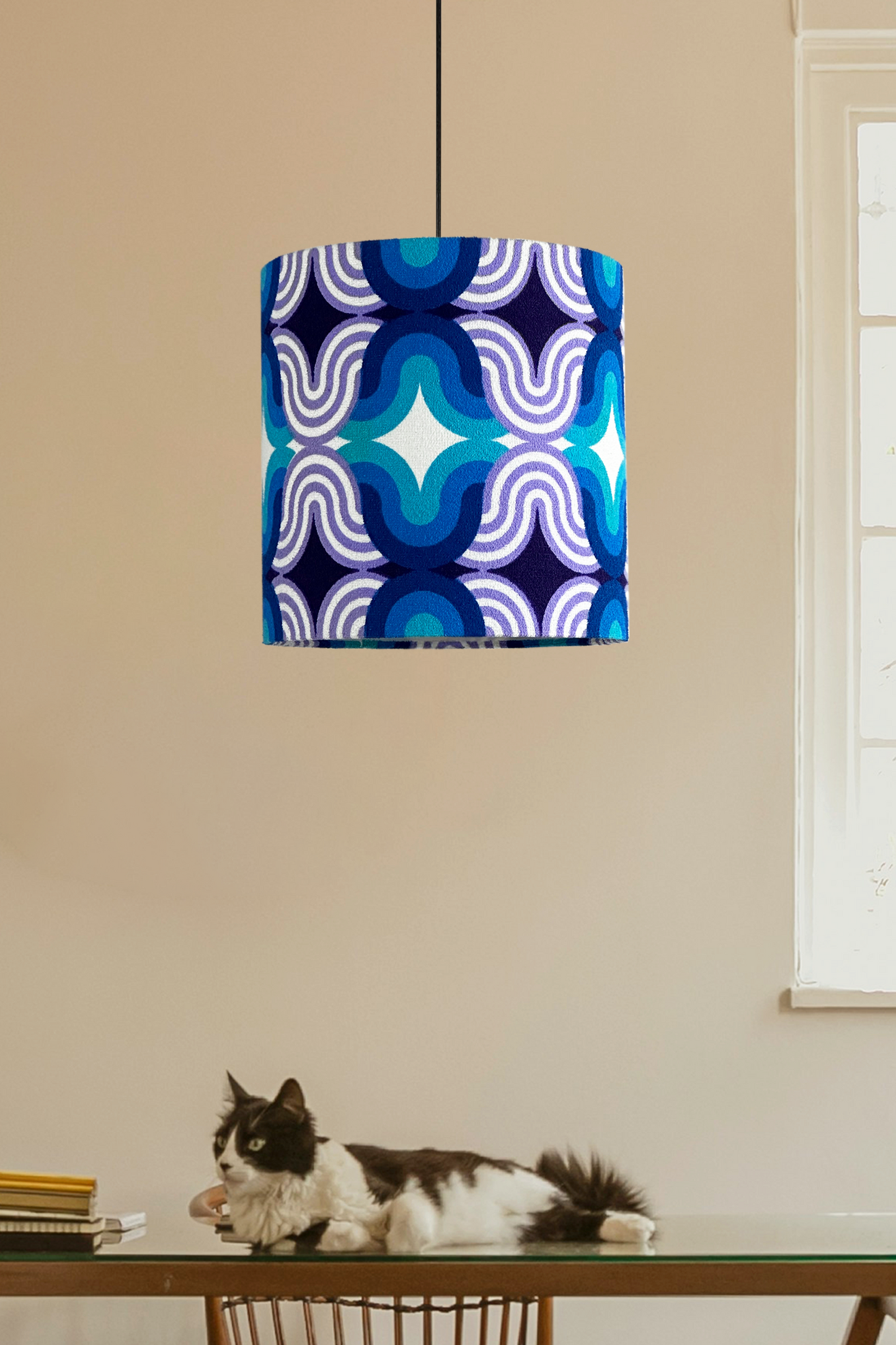Blue Lagoon - Handmade Lampshade | Vintage Fabric Collection