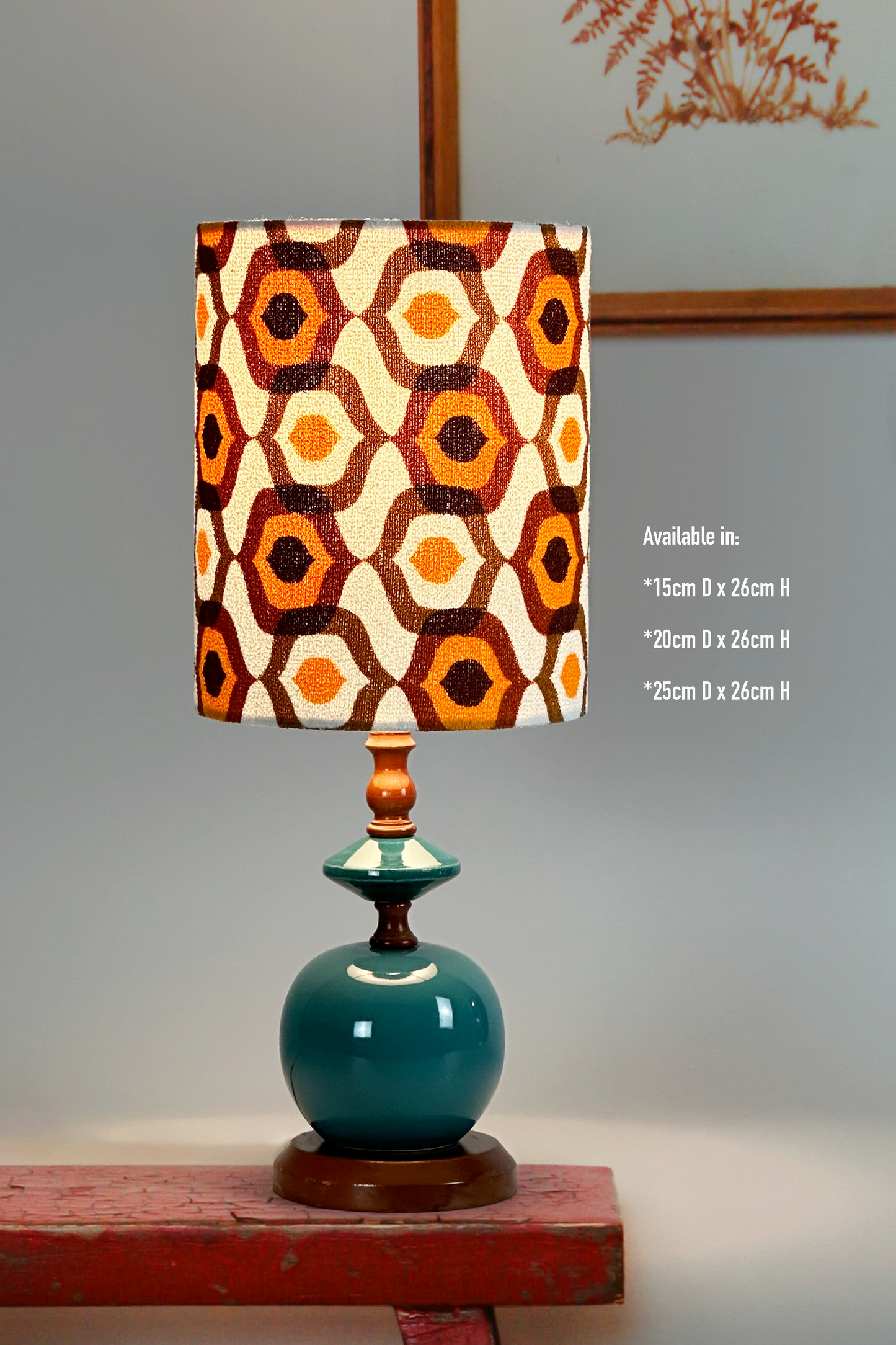 Honeycomb Caramel - Handmade Lampshade | Vintage Fabric Collection