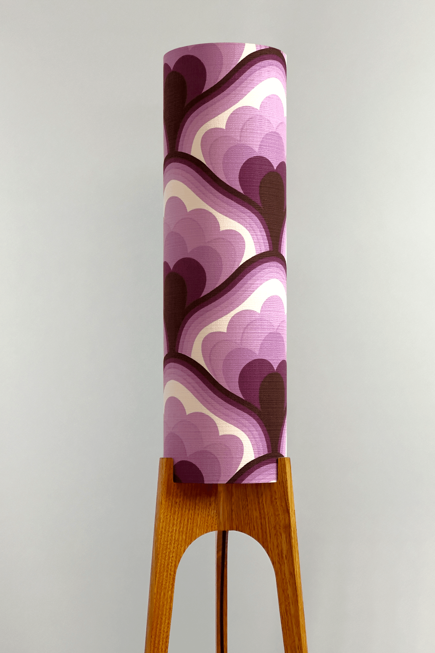Viola - Vintage Fabric | Archie Rocket Floor Lamp - Mid - Century Modern inspired handmade Floor Lamp by Retro Duo.