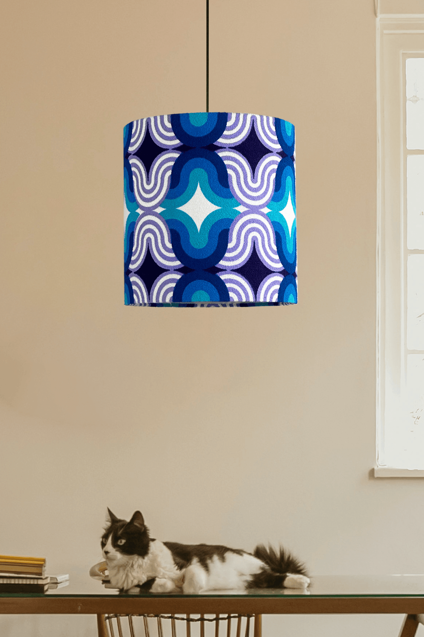 Blue Lagoon - Handmade Lampshade | Vintage Fabric Collection