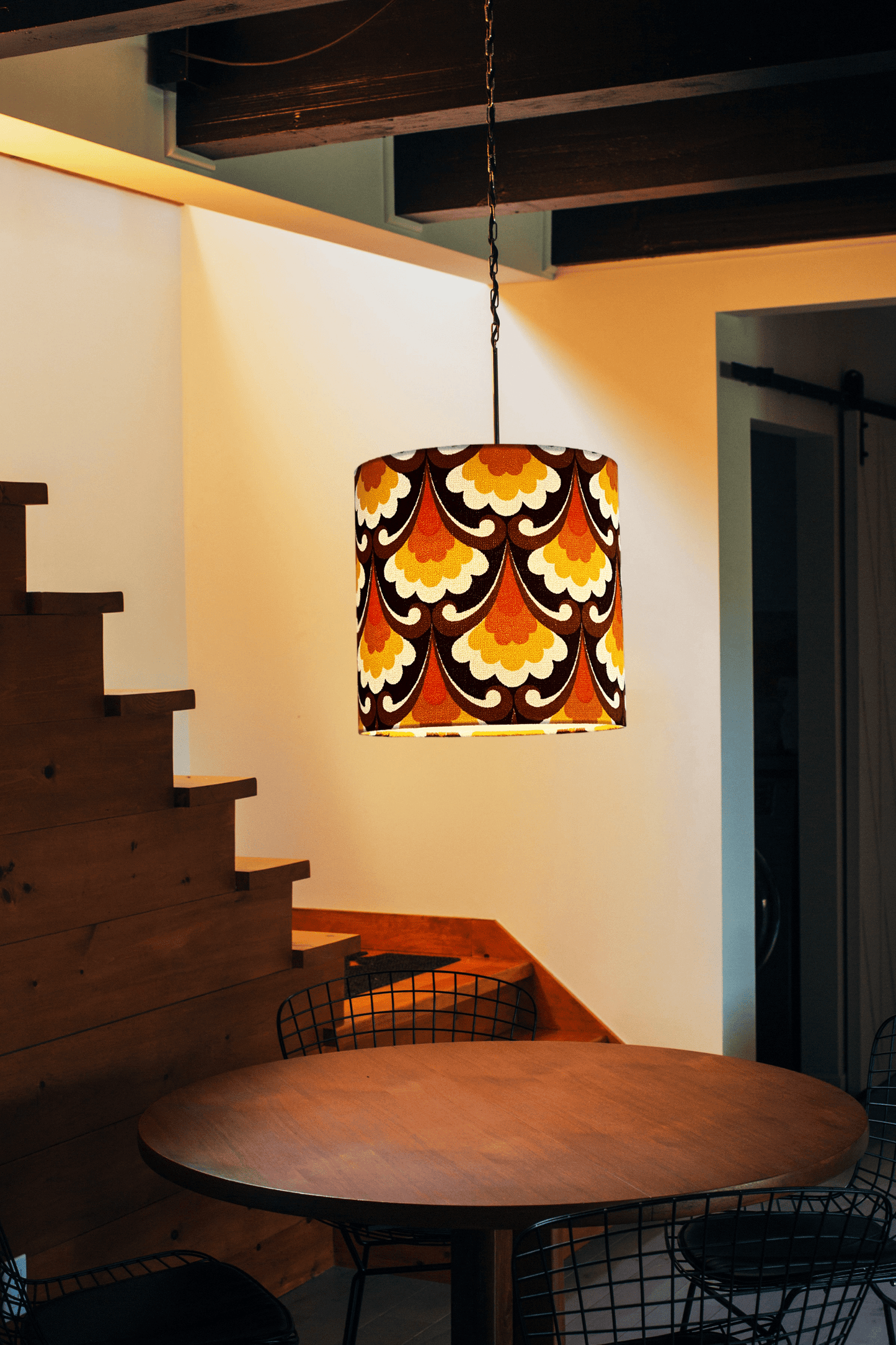 Golden Elegance - Handmade Lampshade | Vintage Fabric Collection