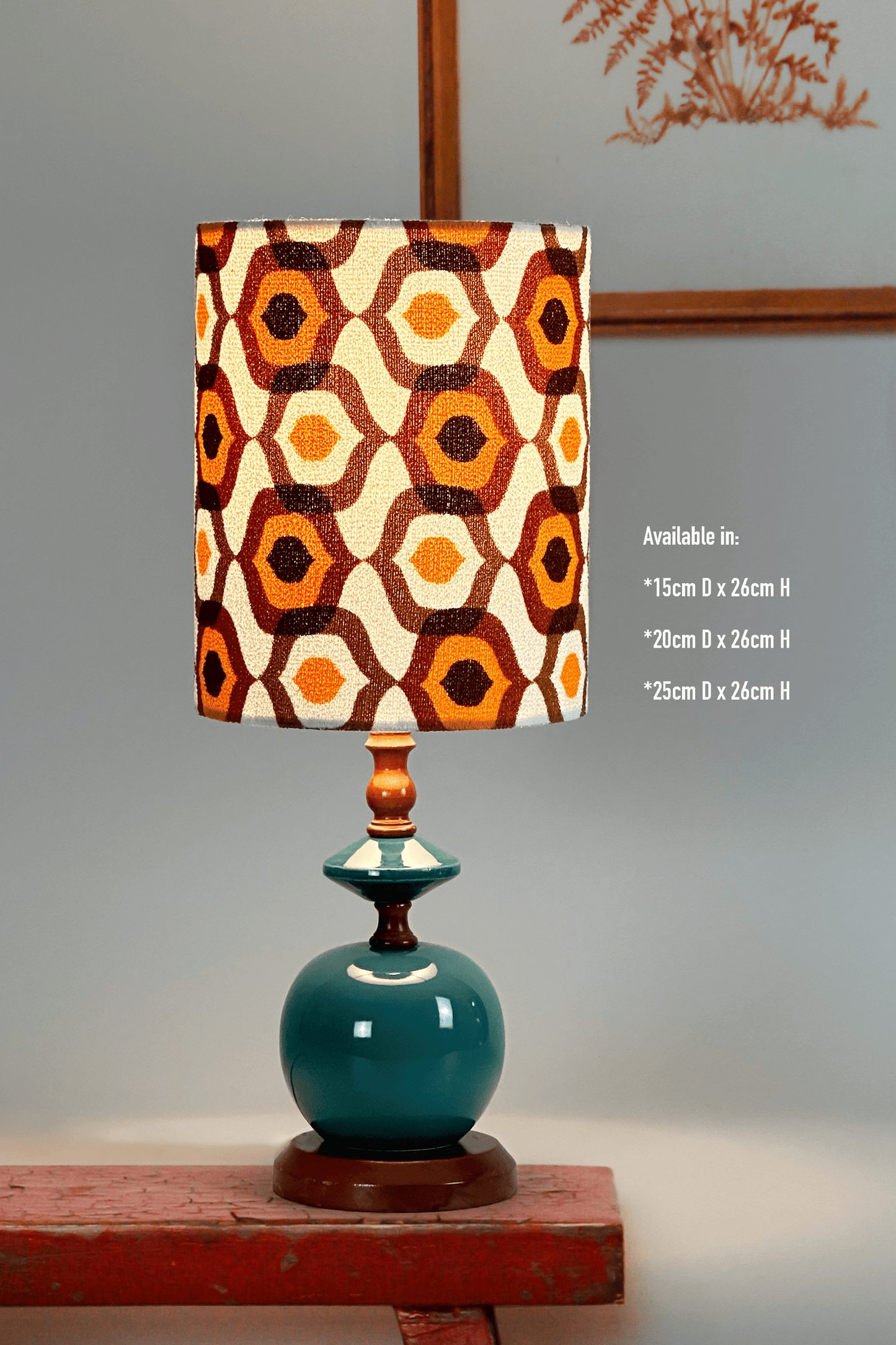 Honeycomb Caramel - Handmade Lampshade | Vintage Fabric Collection