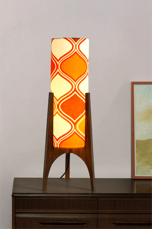 Sunburst Citrus - Vintage Fabric | Archie Rocket Table Lamp