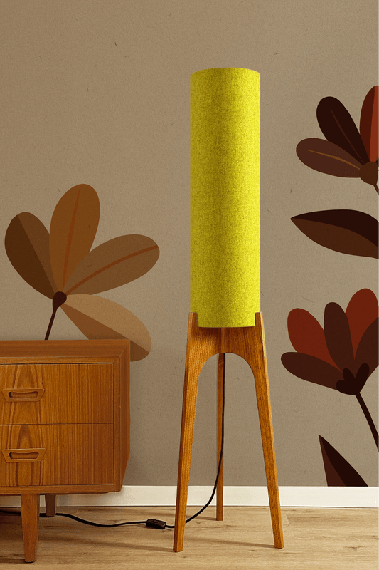 Turmeric - Recycled Wool | Archie Rocket Floor Lamp - Mid - Century Modern inspired handmade Floor Lamp by Retro Duo.