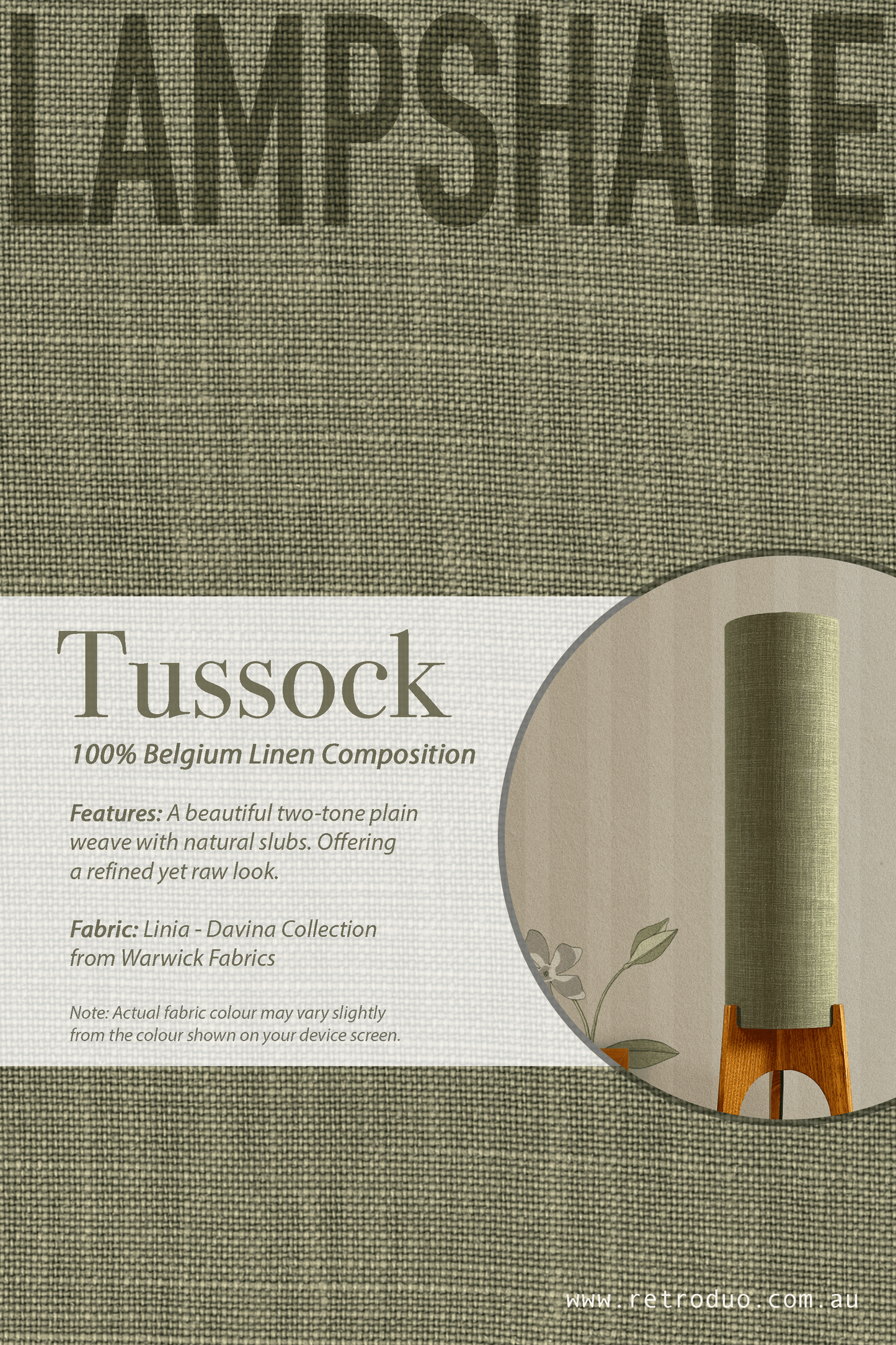Tussock - Premium Linen | Archie Rocket Floor Lamp - Mid - Century Modern inspired handmade Floor Lamp by Retro Duo.