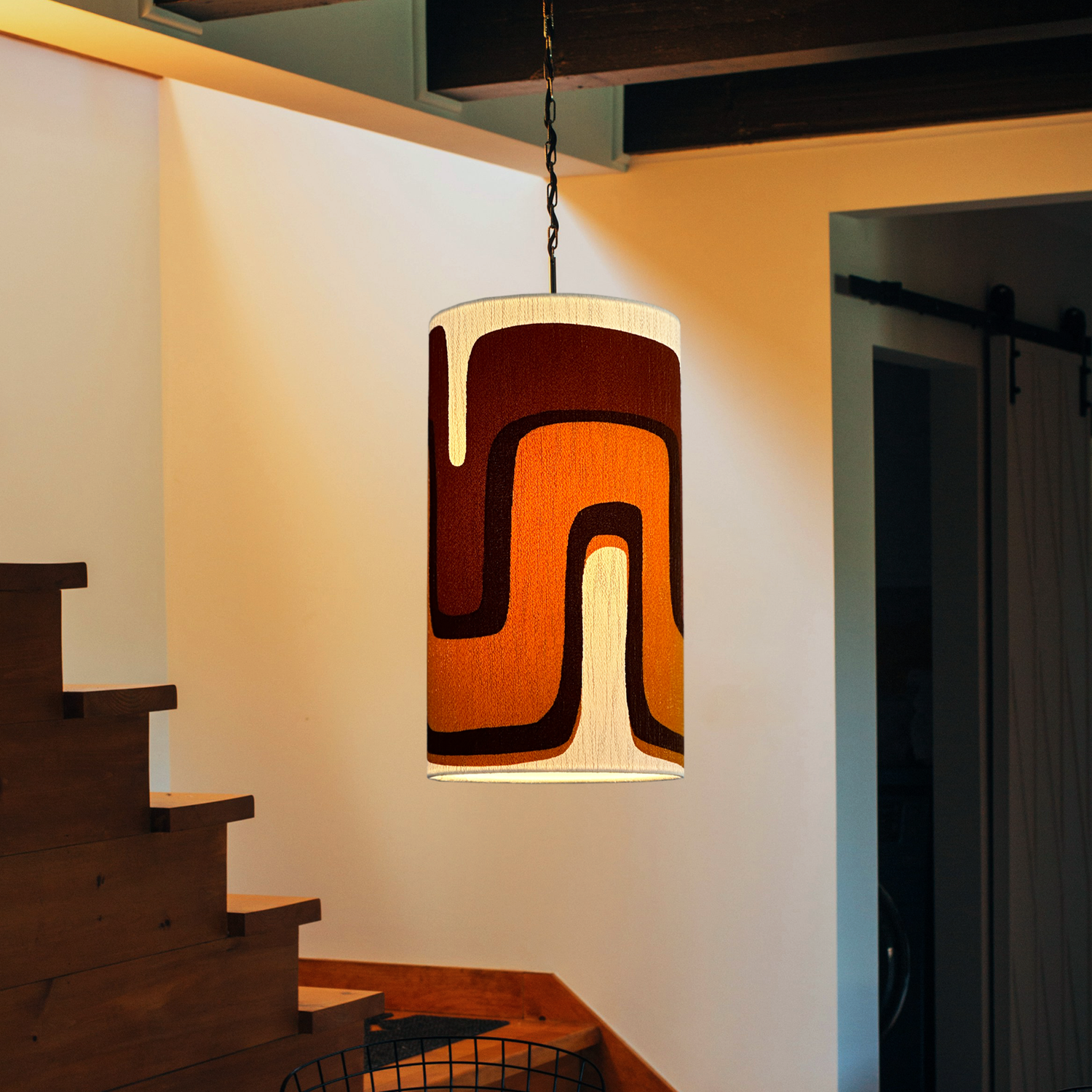 Handmade Lampshade - retro duo