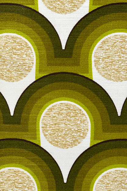 Asher vintage fabric with arch geometric patterns