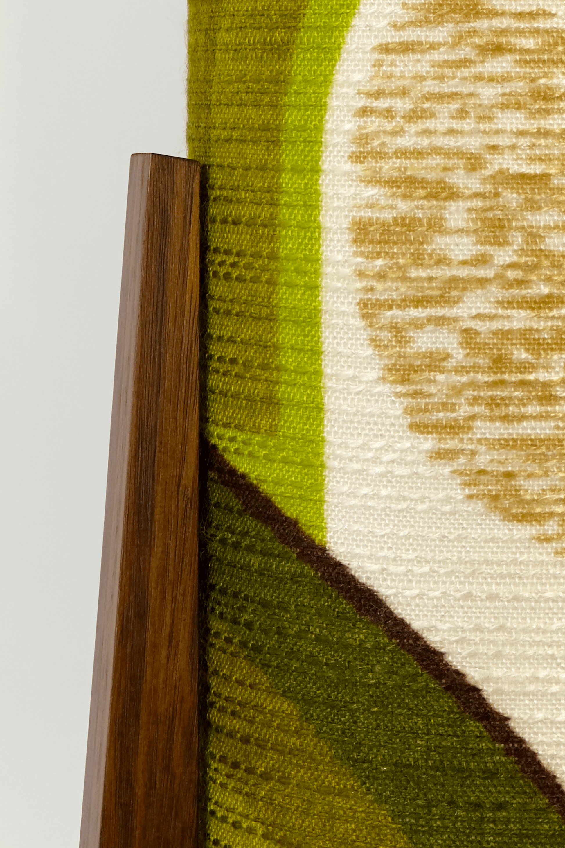 Asher - Archie Rocket Table lamp with a handmade lampshade from vintage geometric patterned and wooden base