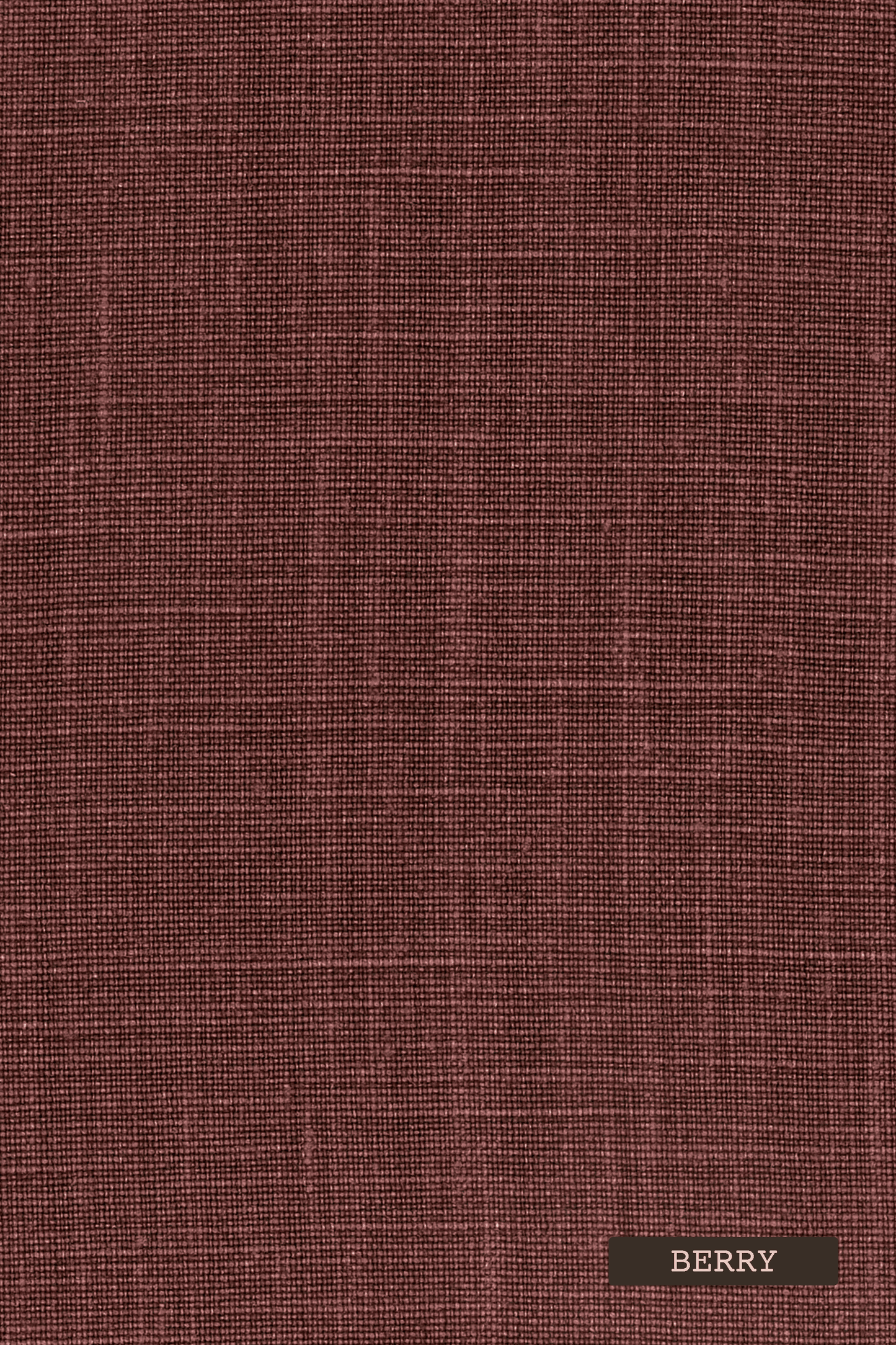 Premium Linen Lampshade  - Textured berry-colored fabric swatch with a label indicating the color name.