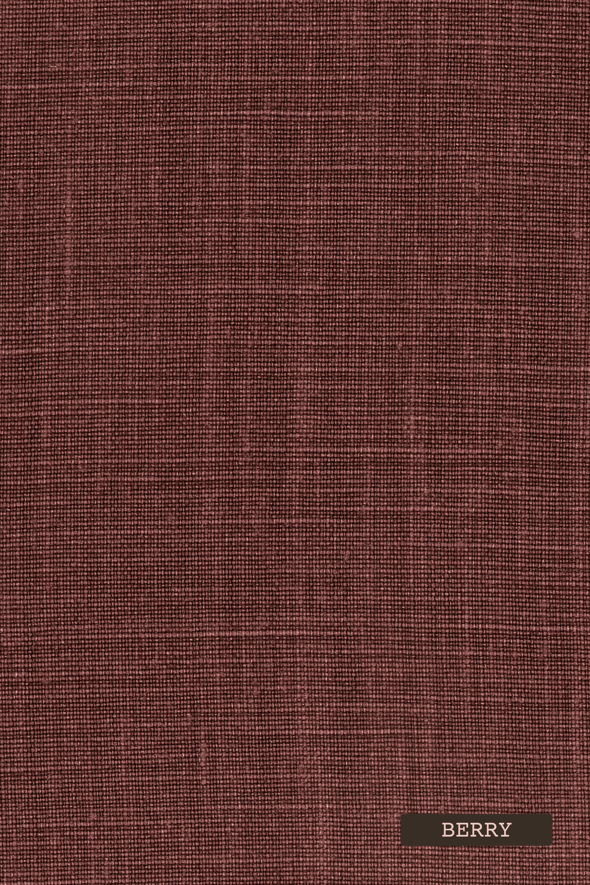 Premium Linen Lampshade  - Textured berry-colored fabric swatch with a label indicating the color name.