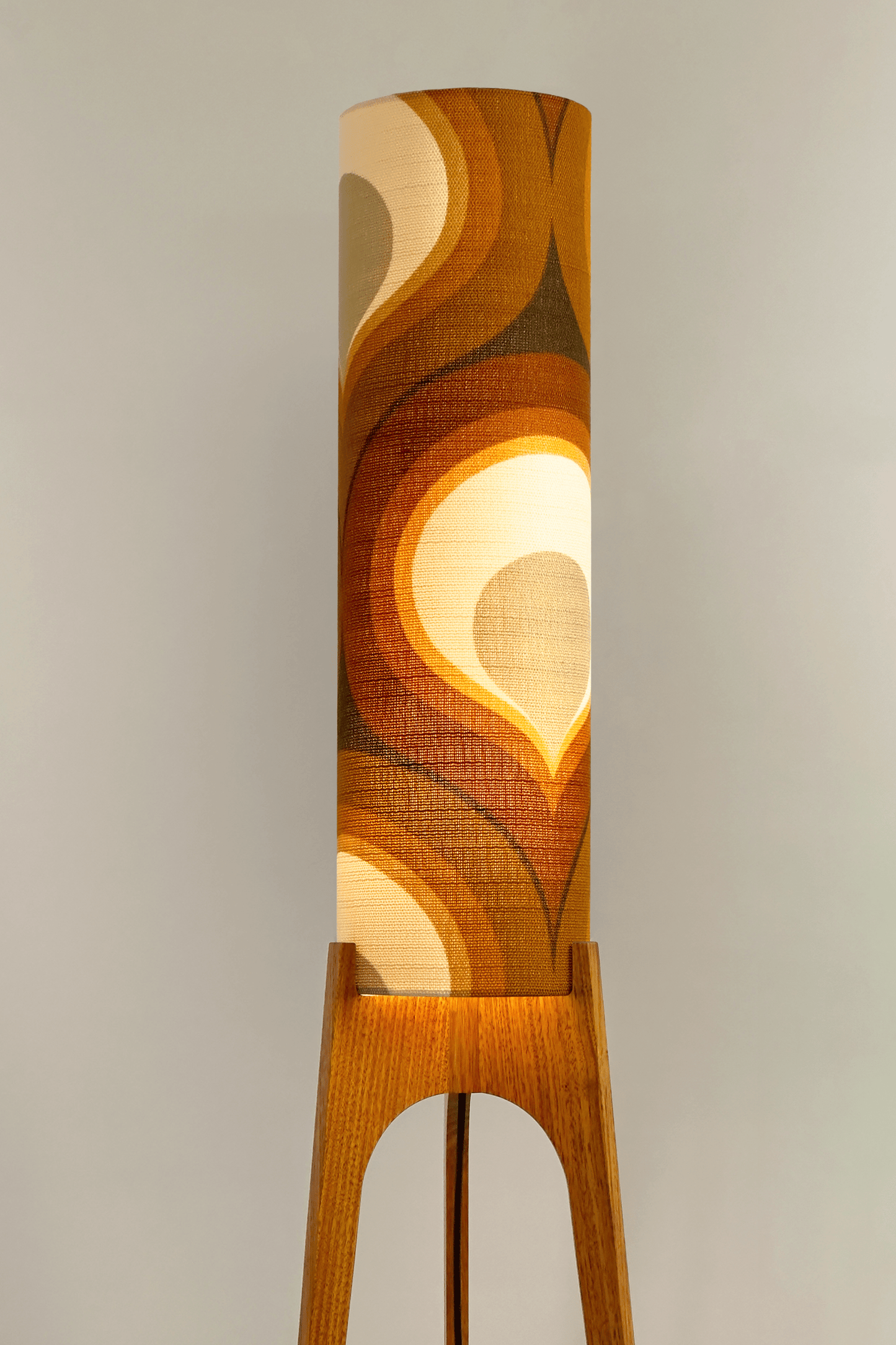 Charlie - Vintage Fabric | Archie Rocket Floor Lamp - Mid - Century Modern inspired handmade Floor Lamp by Retro Duo.