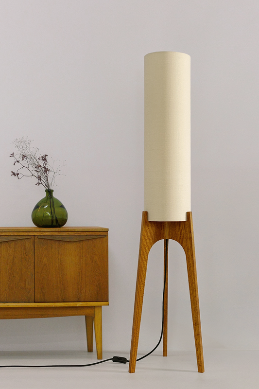 Cotton - Premium Linen | Archie Rocket Floor Lamp