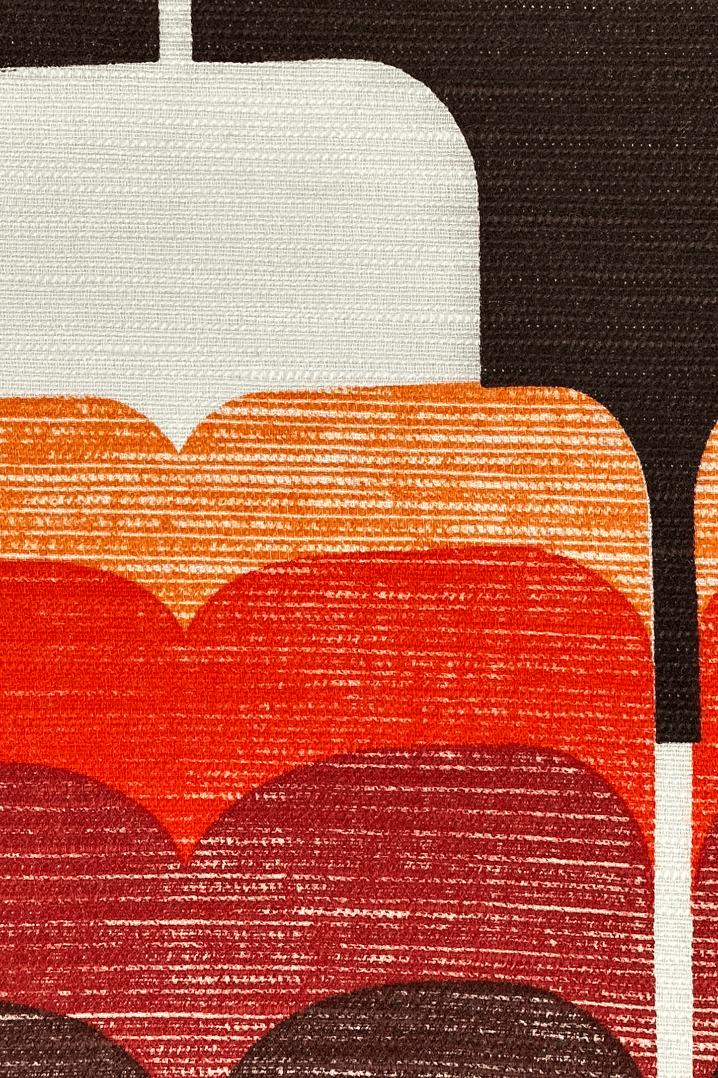 Dawn -  vintage geometric patterned fabric shade in red and orange tones 