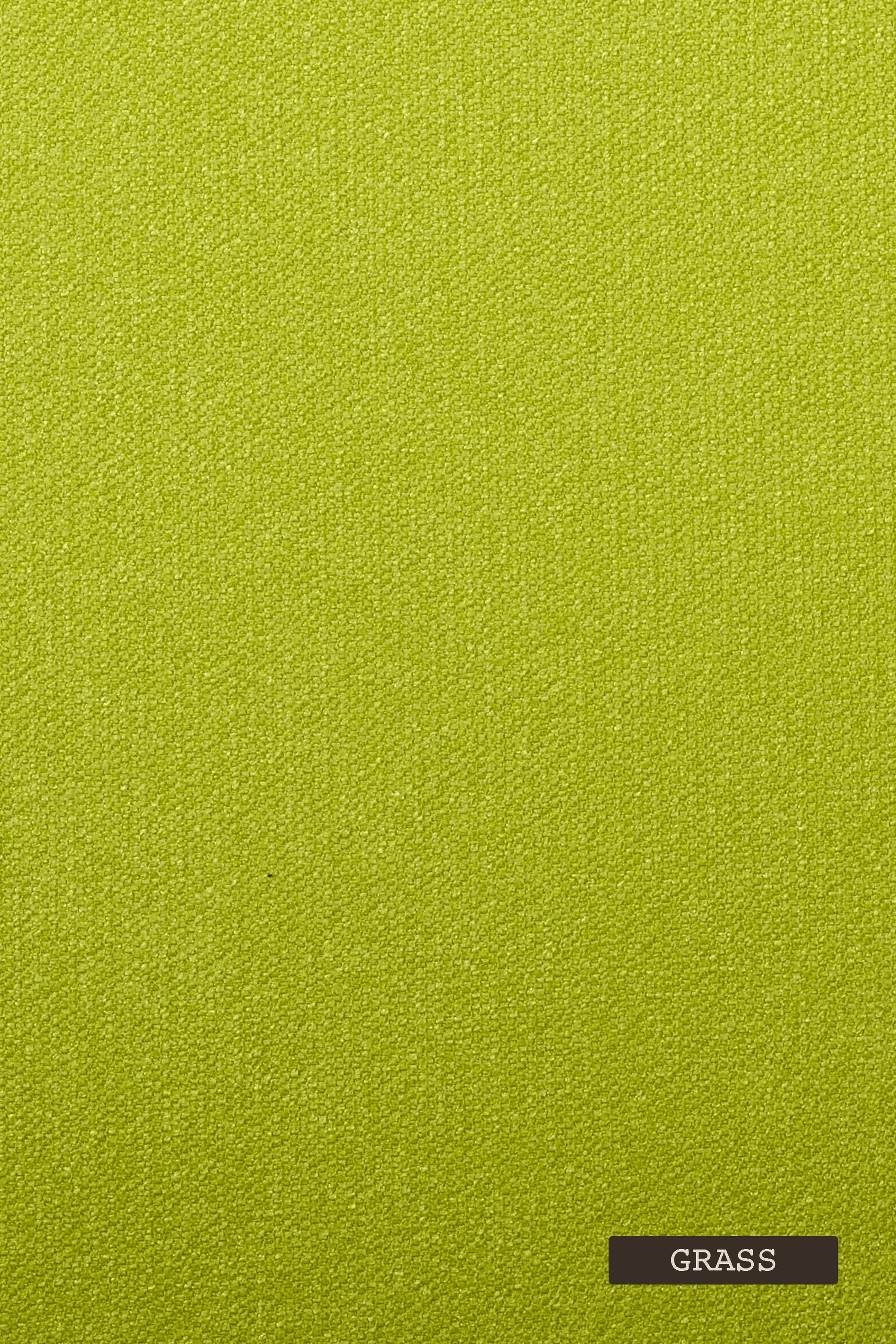 Solid grass green color swatch with a label at the bottom