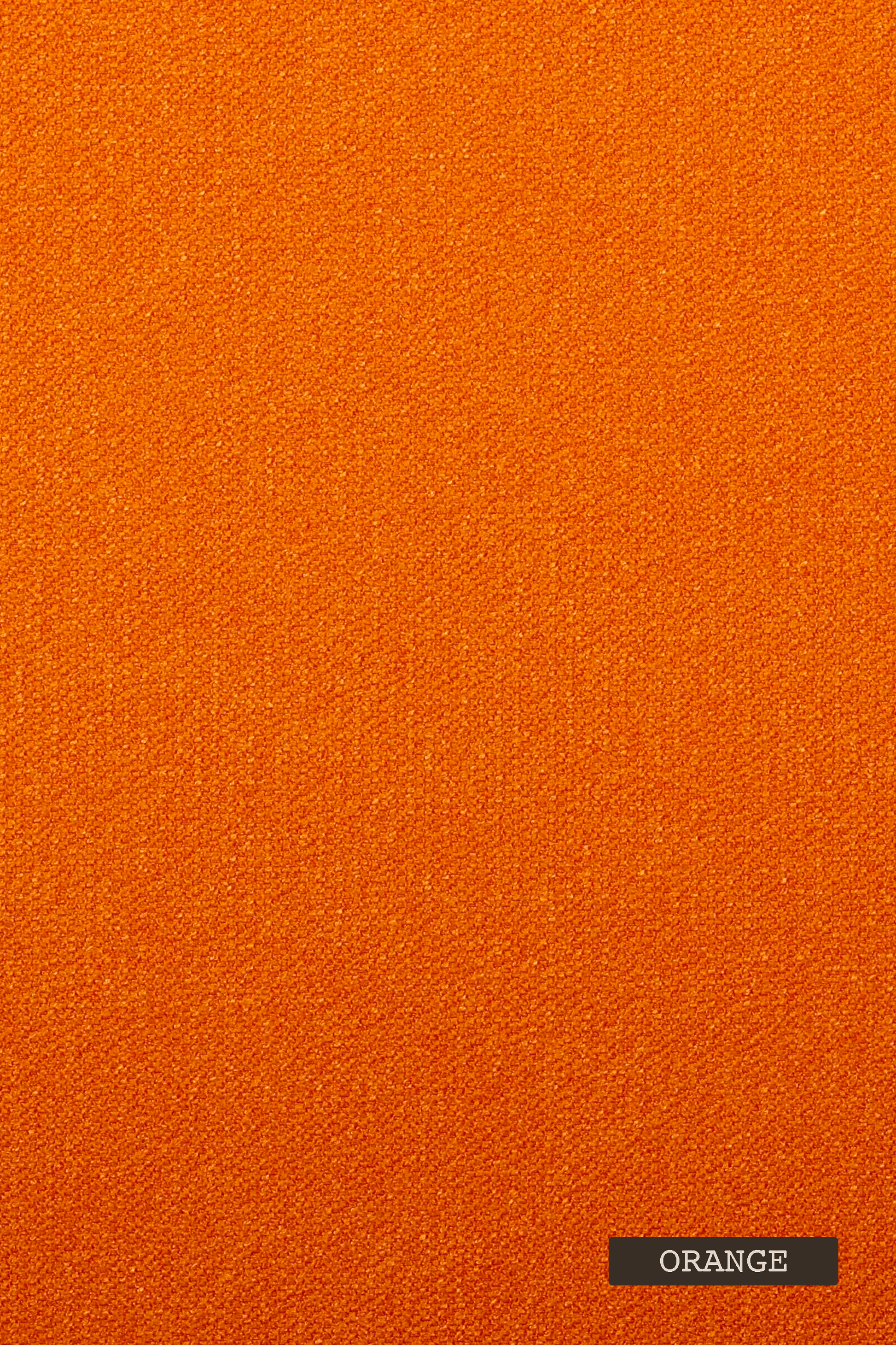Solid orange color swatch with a label indicating the color name.
