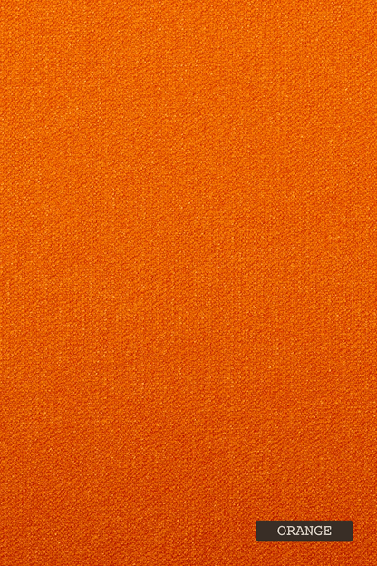 Solid orange color swatch with a label indicating the color name.