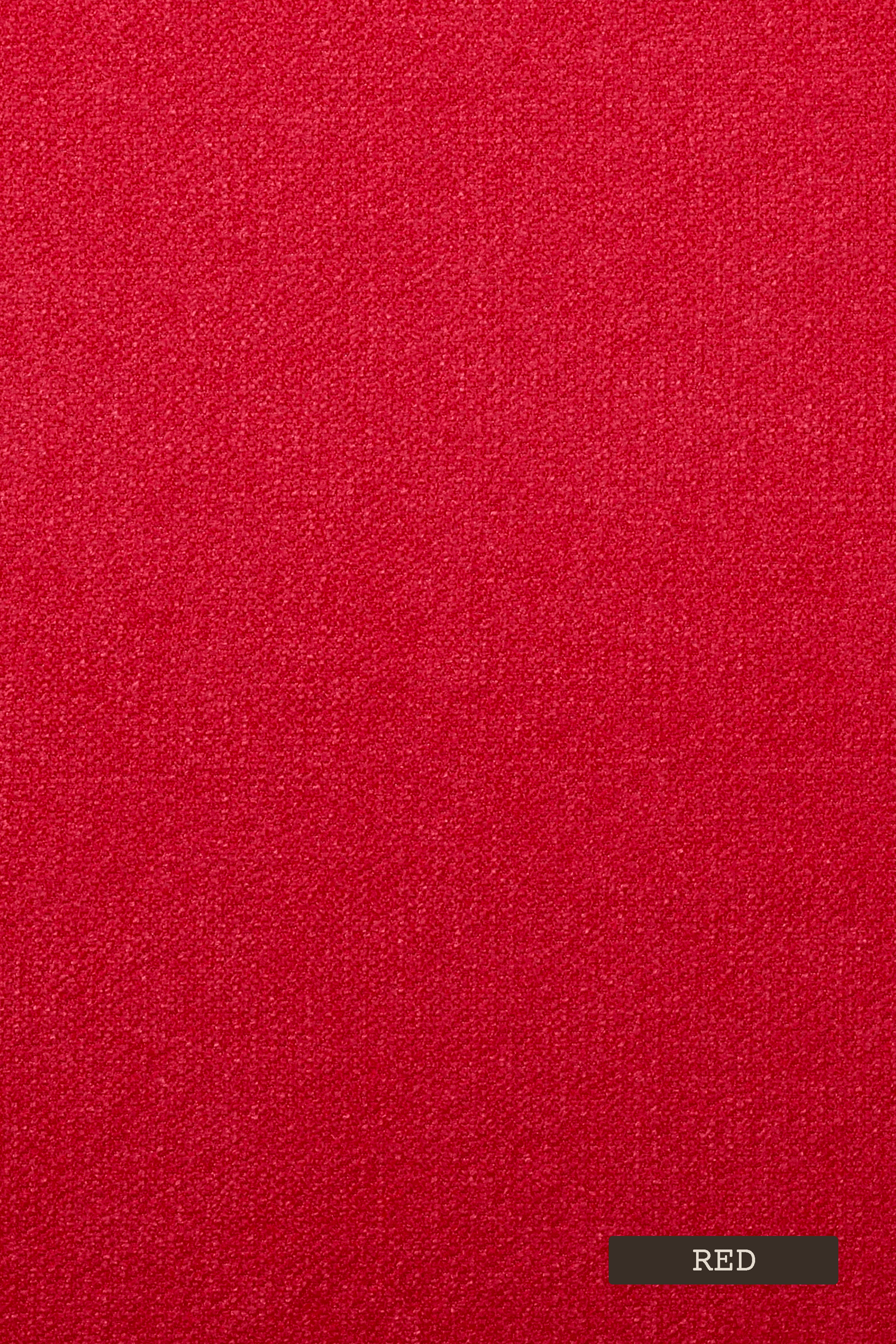Solid red color swatch with a label indicating the color name.