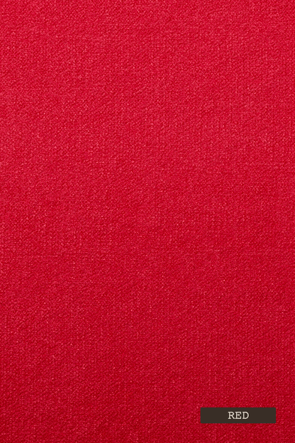 Solid red color swatch with a label indicating the color name.