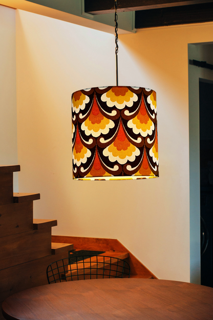 Golden Elegance - Handmade Lampshade | Vintage Fabric Collection