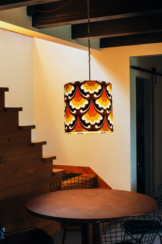 Golden Elegance - Handmade Lampshade | Vintage Fabric Collection