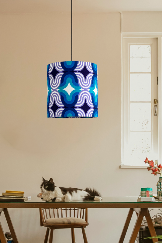 Blue Lagoon - Handmade Lampshade | Vintage Fabric Collection