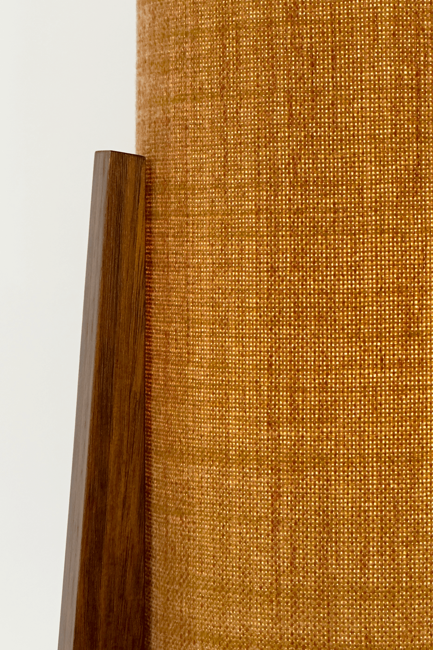 Archie Rocket Table lamp with handmade wooden base and recycled fabric shade in Warm Autumn Weave Colour Shade