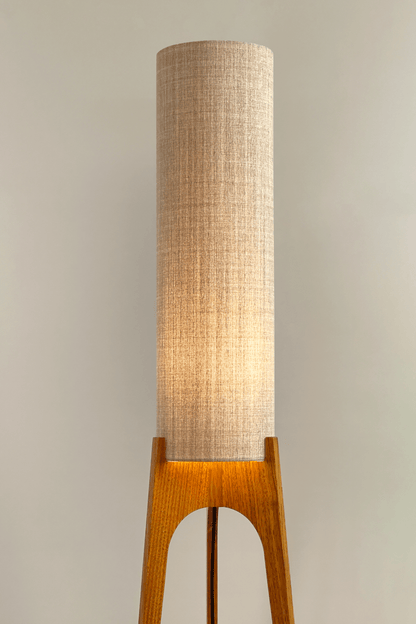 Natural - Archie Rocket Floor Lamp handmade by Retro Duo. A soft, natural and timeless choice.