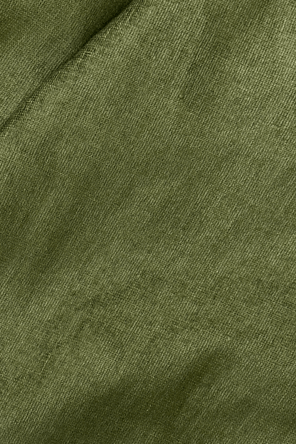 Close-up of Olive green fabric texture