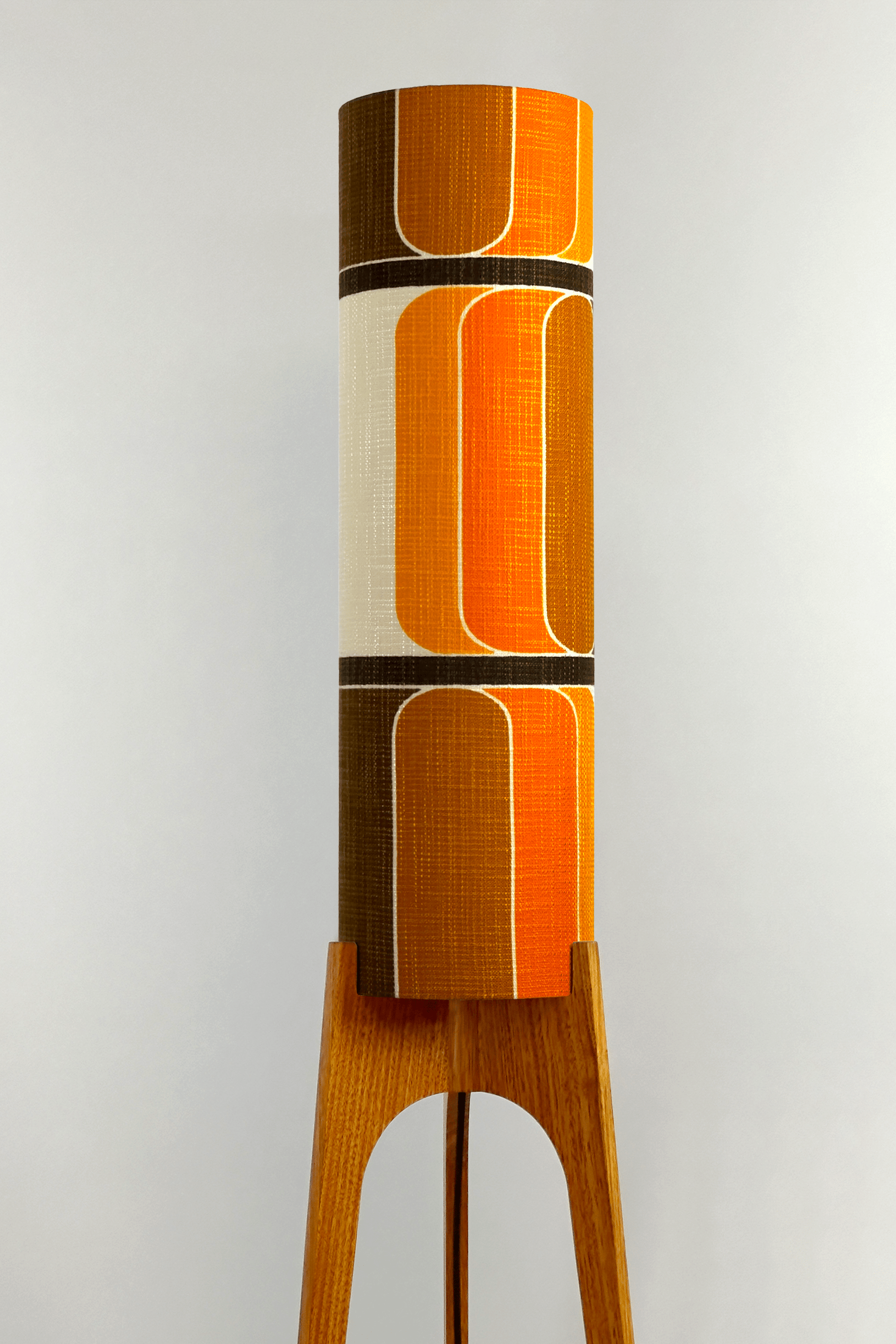 Roma - Vintage Fabric | Archie Rocket Floor Lamp - Mid - Century Modern inspired handmade Floor Lamp by Retro Duo.