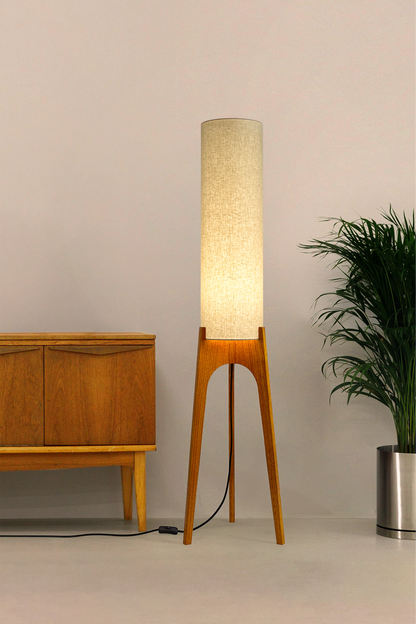 Sesame - Premium Linen | Archie Rocket Floor Lamp