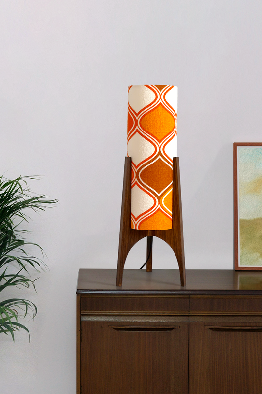Sunburst Citrus - Vintage Fabric | Archie Rocket Table Lamp