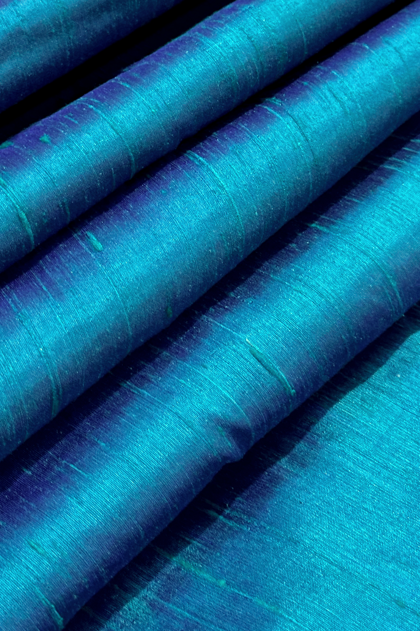 Midnight Teal - Premium Raw Silk | Archie Rocket Floor Lamp