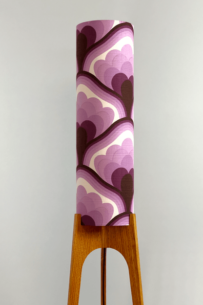 Viola - Vintage Fabric | Archie Rocket Floor Lamp - Mid - Century Modern inspired handmade Floor Lamp by Retro Duo.