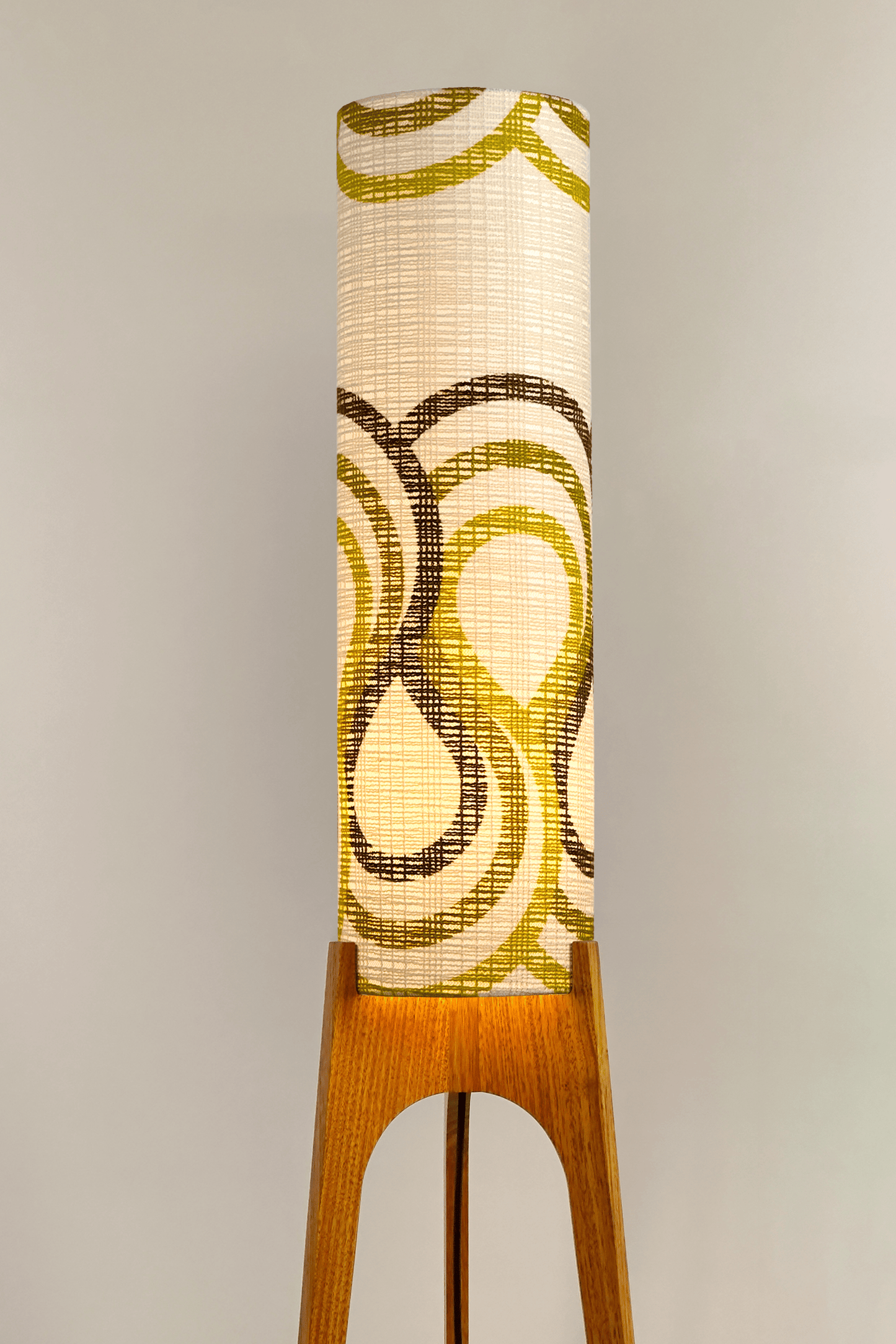 Zola - Vintage Fabric | Archie Rocket Floor Lamp - Mid - Century Modern inspired handmade Floor Lamp by Retro Duo.