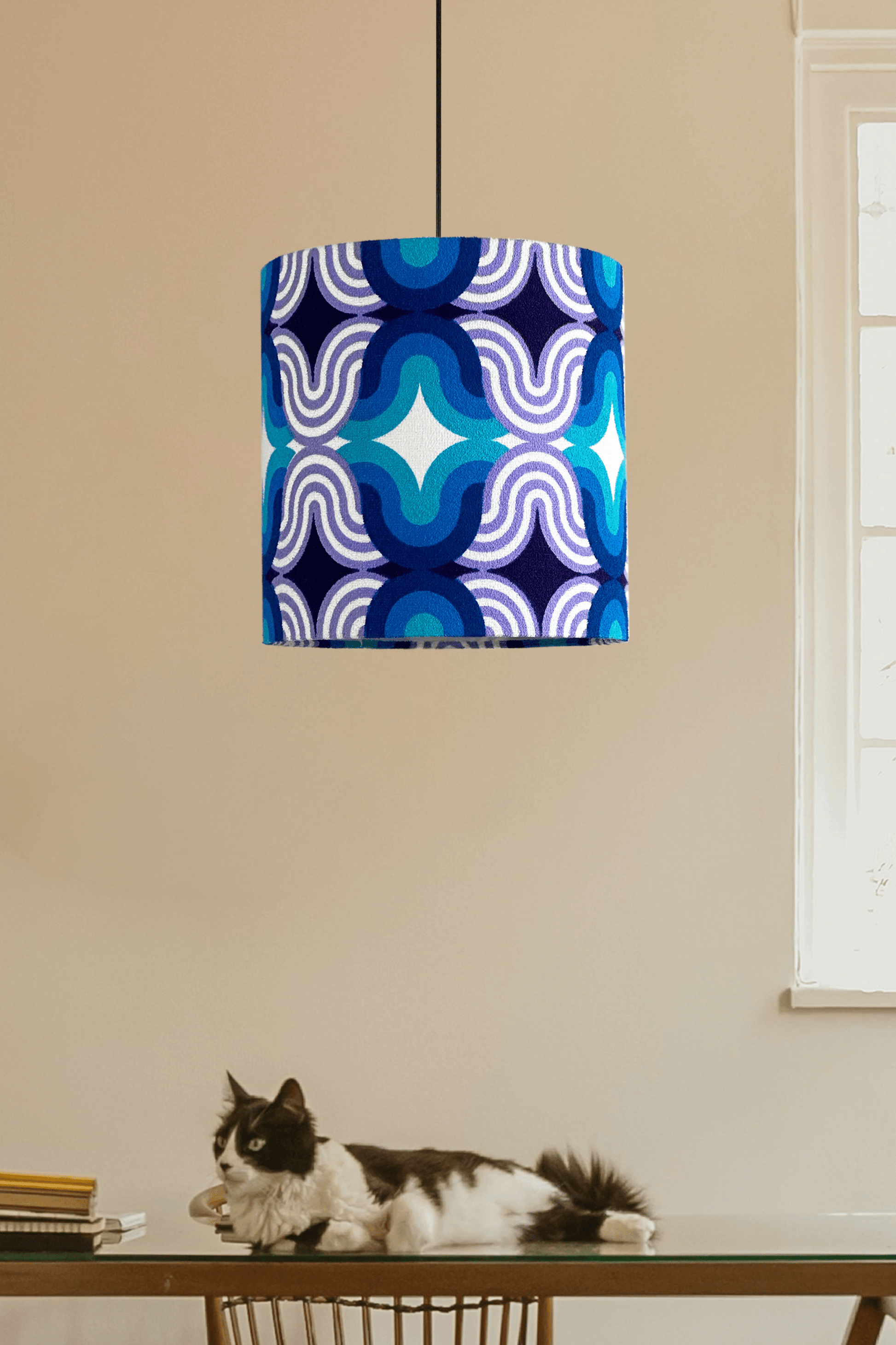 Blue Lagoon - Handmade Lampshade | Vintage Fabric Collection