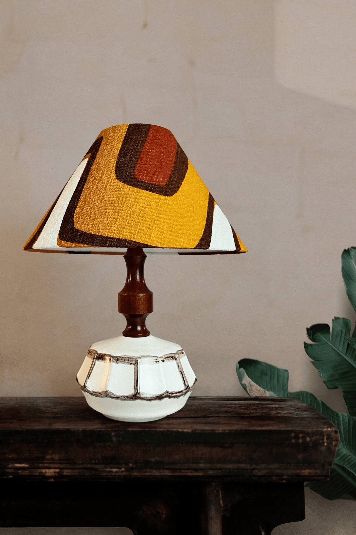Caramel Latte - Handmade Lampshade | Vintage Fabric Collection