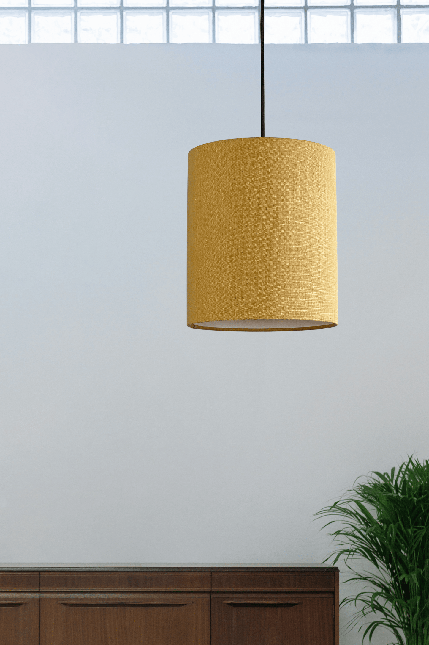 Earth-Tone | Drum Handmade Lampshade in Premium Linen. Available in Wheat, Nectar, Tussock, Mocha, and Camel — all from the Linia – Davina Collection by Warwick Fabrics.