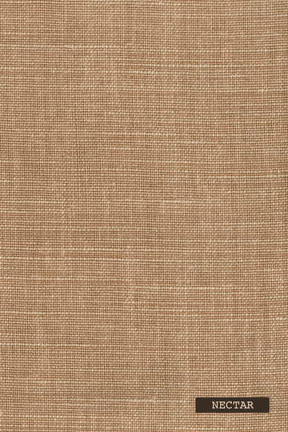Earth-Tone | Drum Handmade Lampshade in Premium Linen. Available in Wheat, Nectar, Tussock, Mocha, and Camel — all from the Linia – Davina Collection by Warwick Fabrics.
