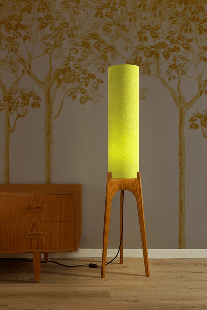 Grass - Recycled Fabric | Archie Rocket Floor Lamp - Mid - Century Modern inspired handmade Floor Lamp by Retro Duo.