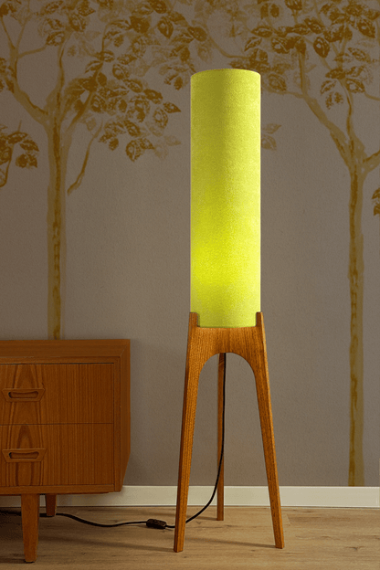 Grass - Recycled Fabric | Archie Rocket Floor Lamp - Mid - Century Modern inspired handmade Floor Lamp by Retro Duo.