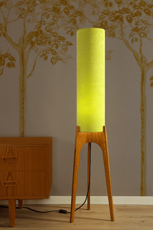 Grass - Recycled Fabric | Archie Rocket Floor Lamp - Mid - Century Modern inspired handmade Floor Lamp by Retro Duo.