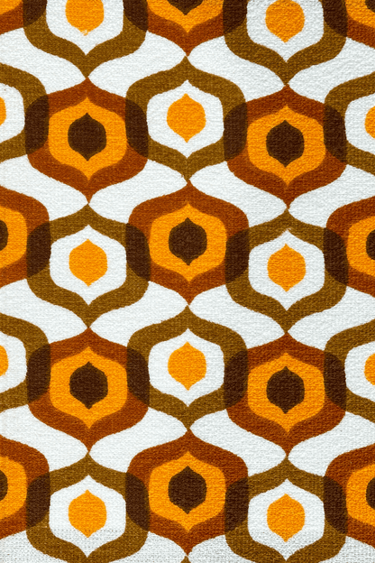 Honeycomb Caramel - Handmade Lampshade | Vintage Fabric Collection