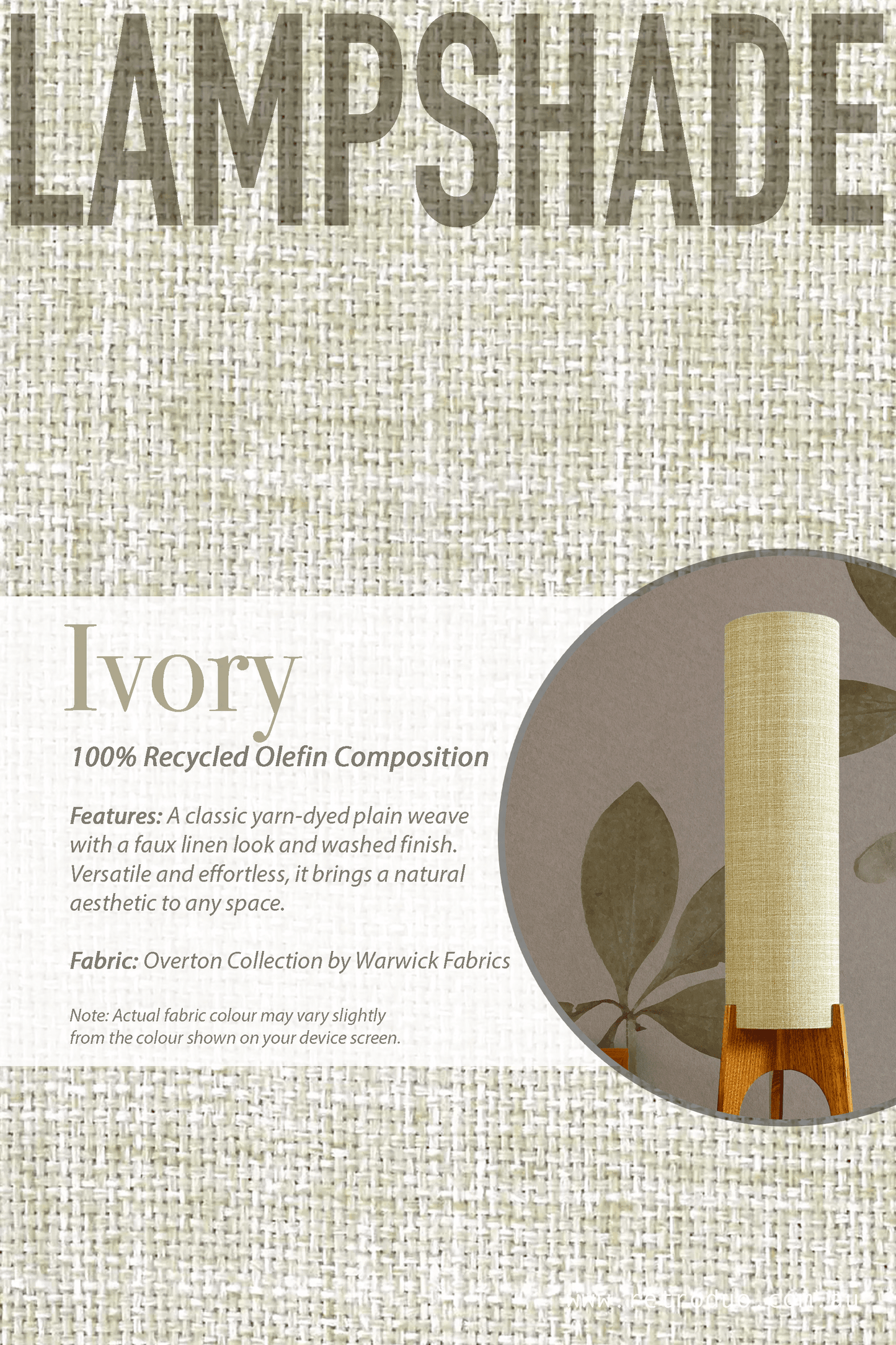 Ivory - Recycled Fabric | Archie Rocket Floor Lamp - Mid - Century Modern inspired handmade Floor Lamp by Retro Duo.