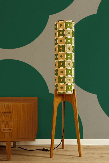Oliver - Vintage Fabric | Archie Rocket Floor Lamp - Mid - Century Modern inspired handmade Floor Lamp by Retro Duo.
