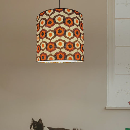 Honeycomb Caramel - Handmade Lampshade | Vintage Fabric Collection