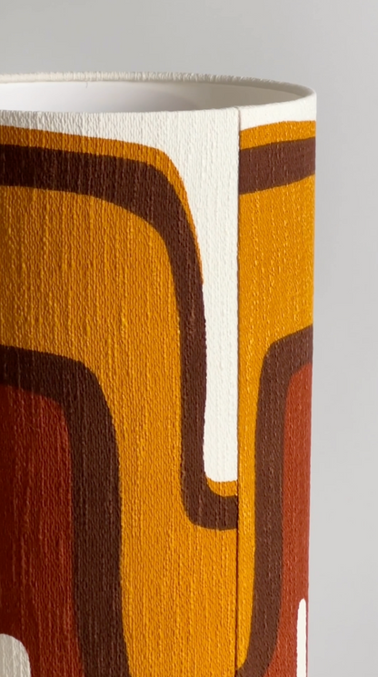 Caramel Latte - Handmade Lampshade | Vintage Fabric Collection