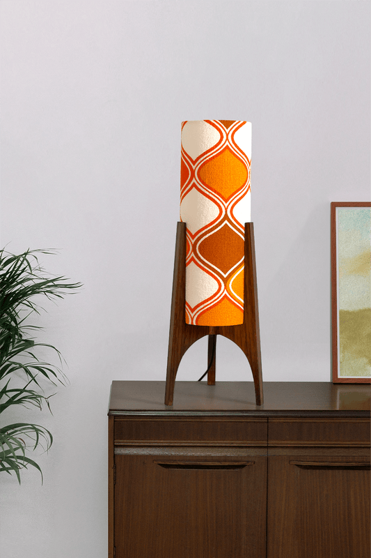 Sunburst Citrus - Vintage Fabric | Archie Rocket Table Lamp